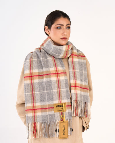 Tartan Wool and Cashmere Scarves for Winter