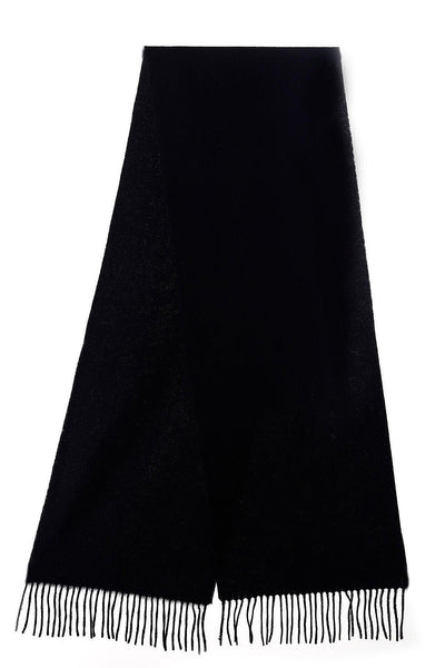 Scott Cashmere 100% Pure Extra Fine Wool Plain Scarf (Big) - Black