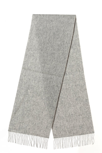 Scott Cashmere 100% Pure Extra Fine Wool Plain Scarf (Big) - Grey