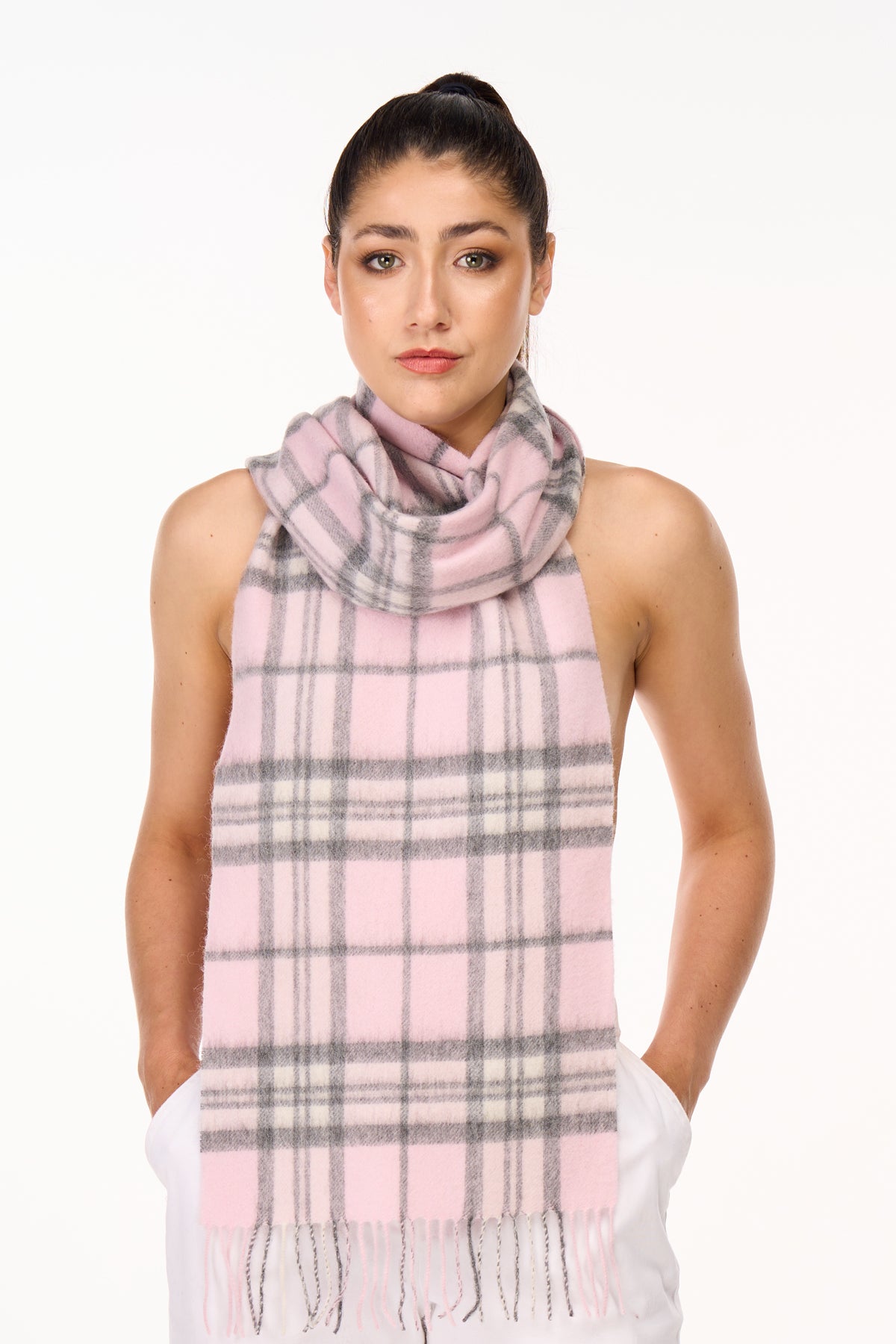 100% Pure Cashmere Scarf Thomson Pink - Big Size