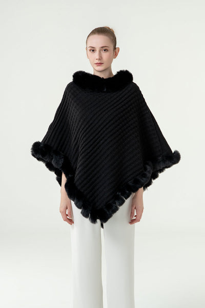 Women's Poncho Exclusive Design - Black