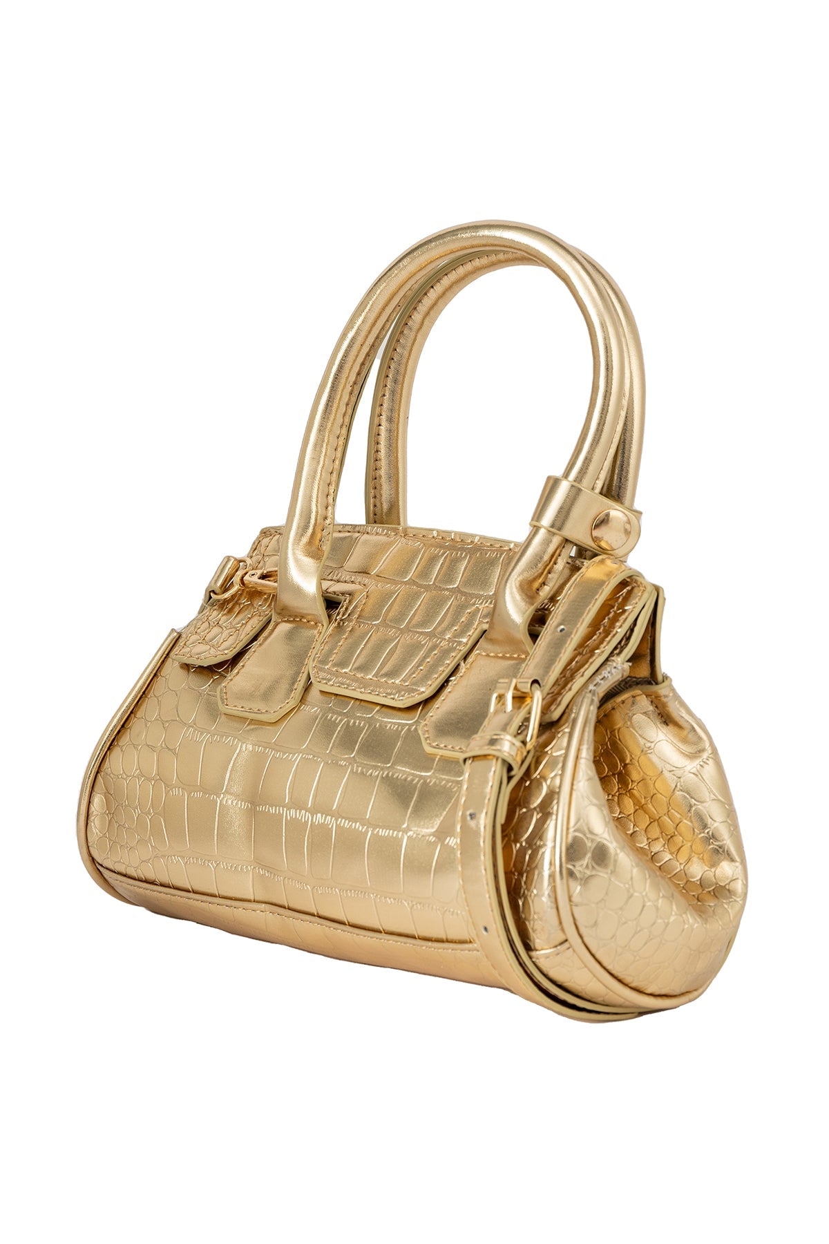 Women's Handbag Lucchi Design - Croco Gold