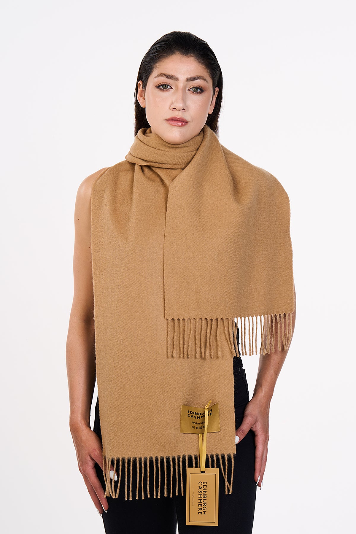 Scott Cashmere 100% Pure Cashmere Scarf Camel