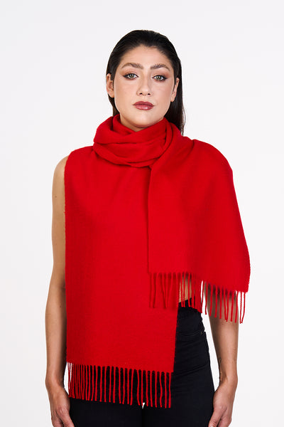 Scott Cashmere 100% Pure Cashmere Scarf Red - Small