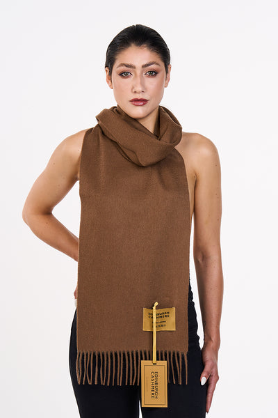 Scott Cashmere 100% Pure Cashmere Scarf Brown