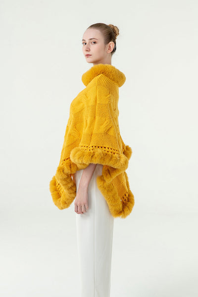 Women's Poncho Exclusive Design - Yellow