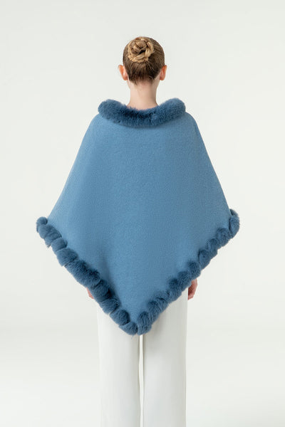 Women's Poncho Exclusive Design - Blue