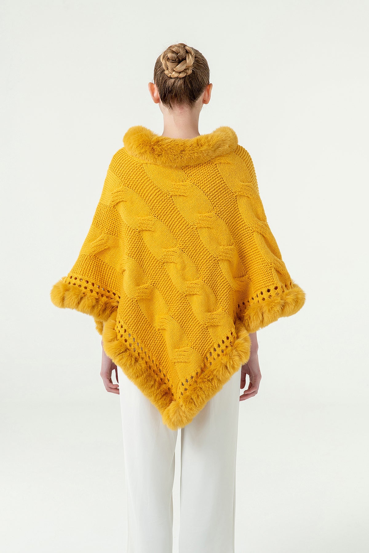 Women's Poncho Exclusive Design - Yellow