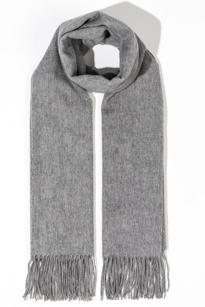 Scott Cashmere 100% Pure Extra Fine Wool Scarf Grey - Small