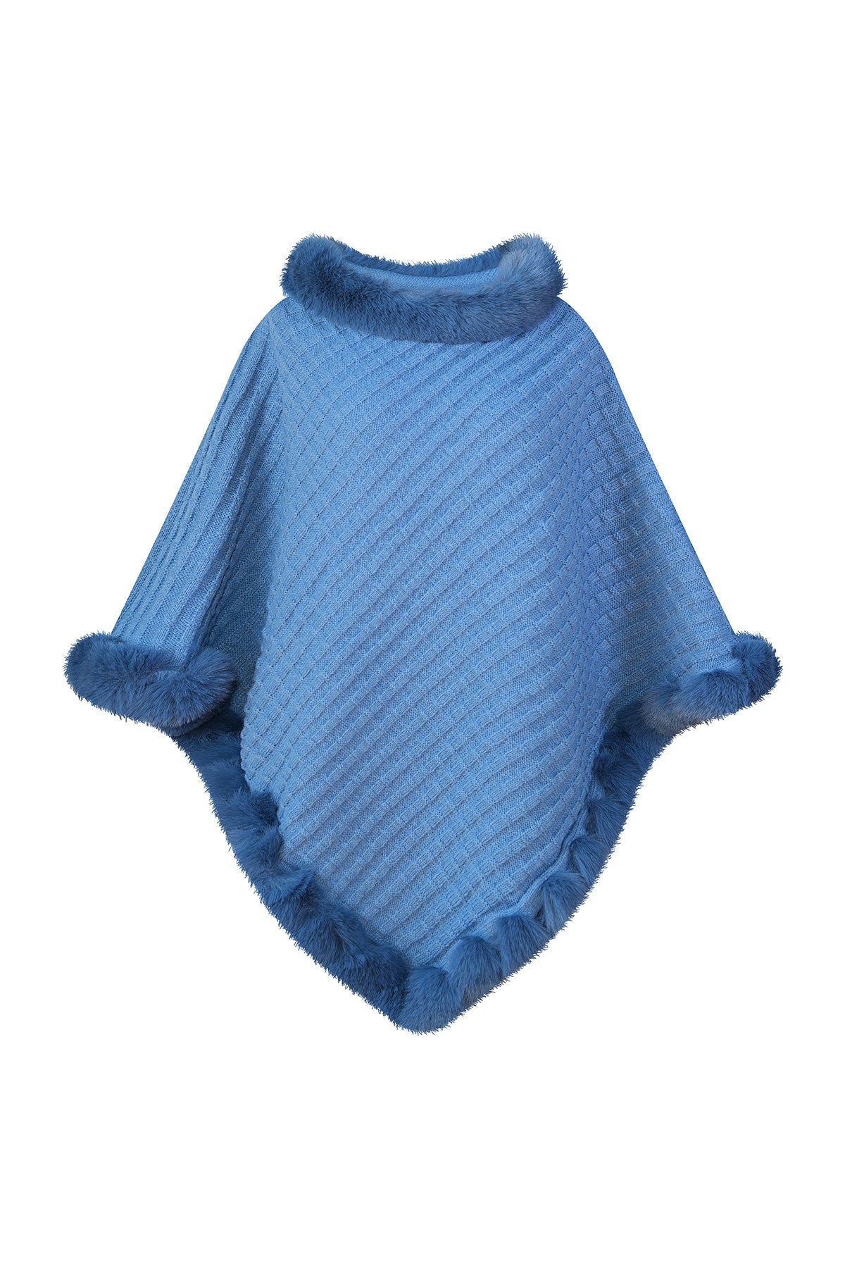 Women's Poncho Exclusive Design - Blue