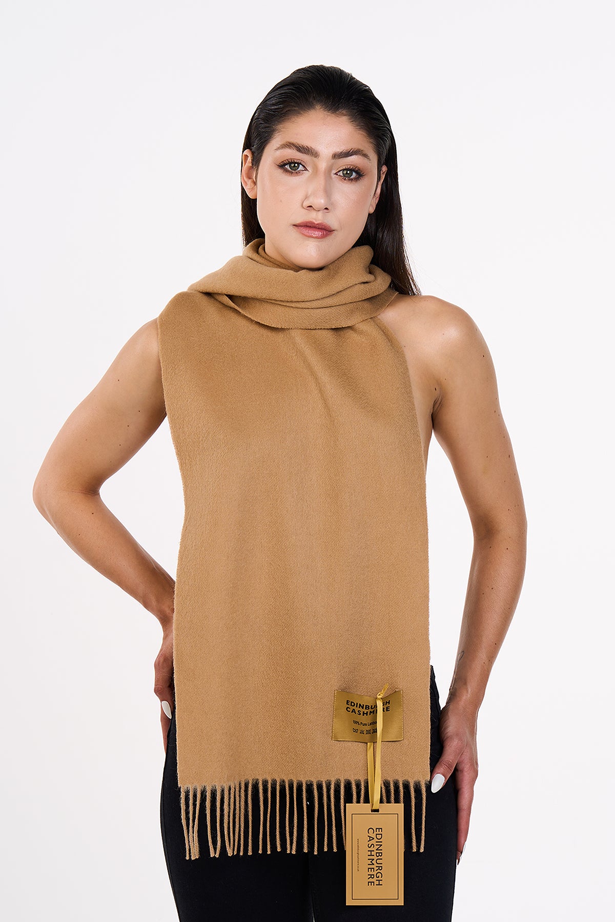 Scott Cashmere 100% Pure Cashmere Scarf Camel