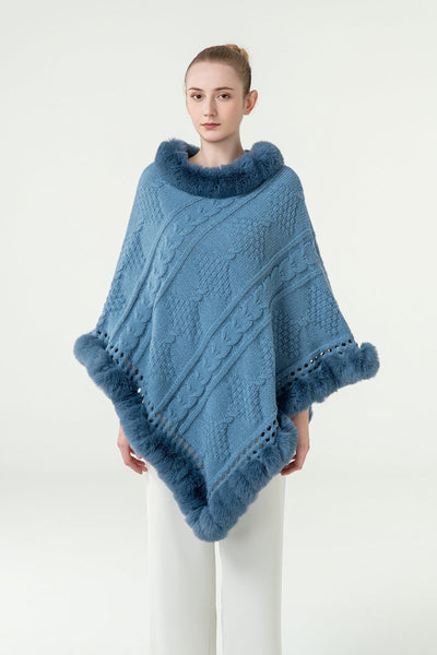 Women's Poncho Exclusive Design - Blue