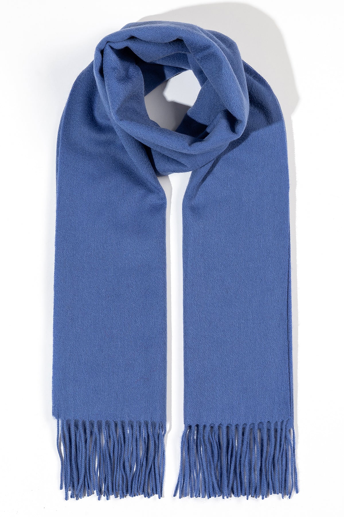 Scott Cashmere 100% Pure Extra Fine Wool Plain Scarf (Big) - Light Blue