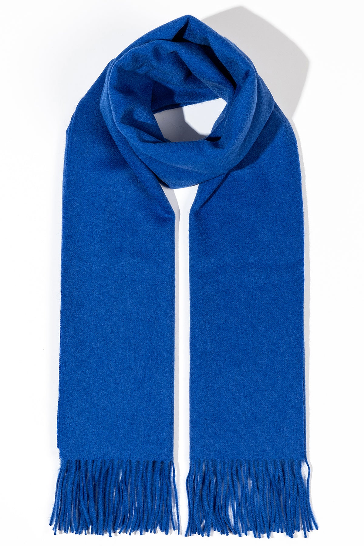 Scott Cashmere 100% Pure Extra Fine Wool Plain Scarf (Big) - Dark Blue