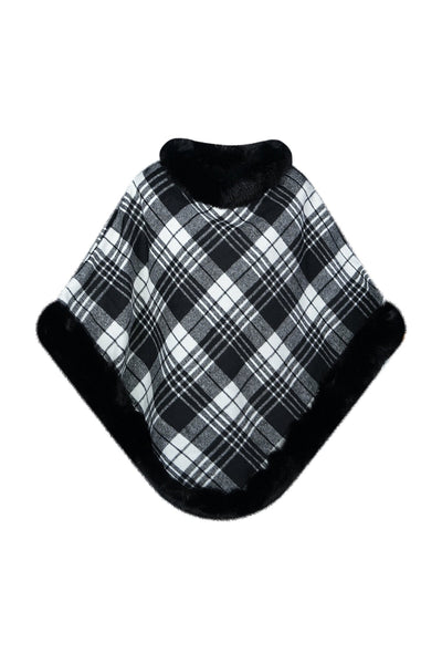 Women's Poncho Exclusive Design - Black/White