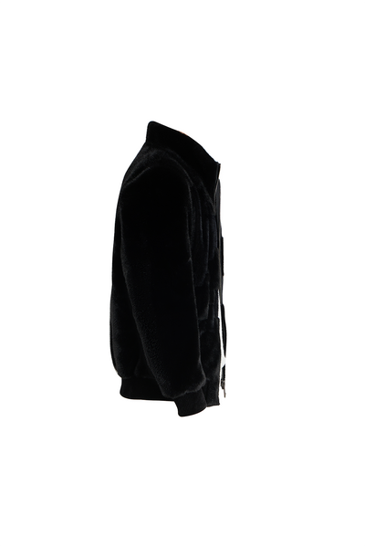 Men's Fur Jacket Exclusive Design - Black