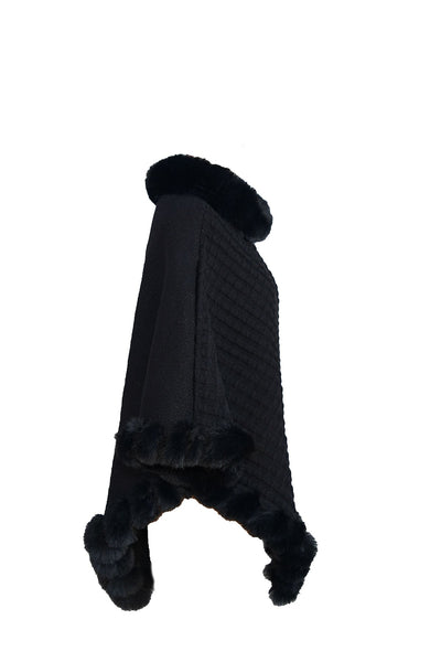 Women's Poncho Exclusive Design - Black