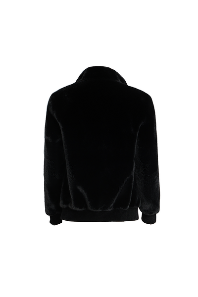 Men's Fur Jacket Exclusive Design - Black