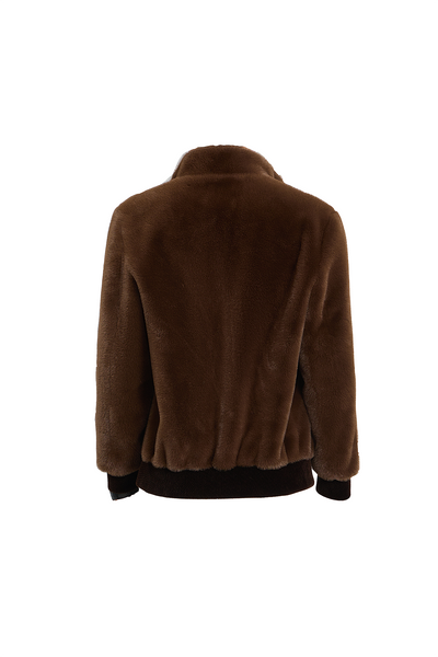 Men's Fur Jacket Exclusive Design - Brown