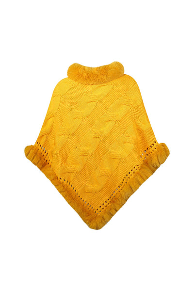 Women's Poncho Exclusive Design - Yellow