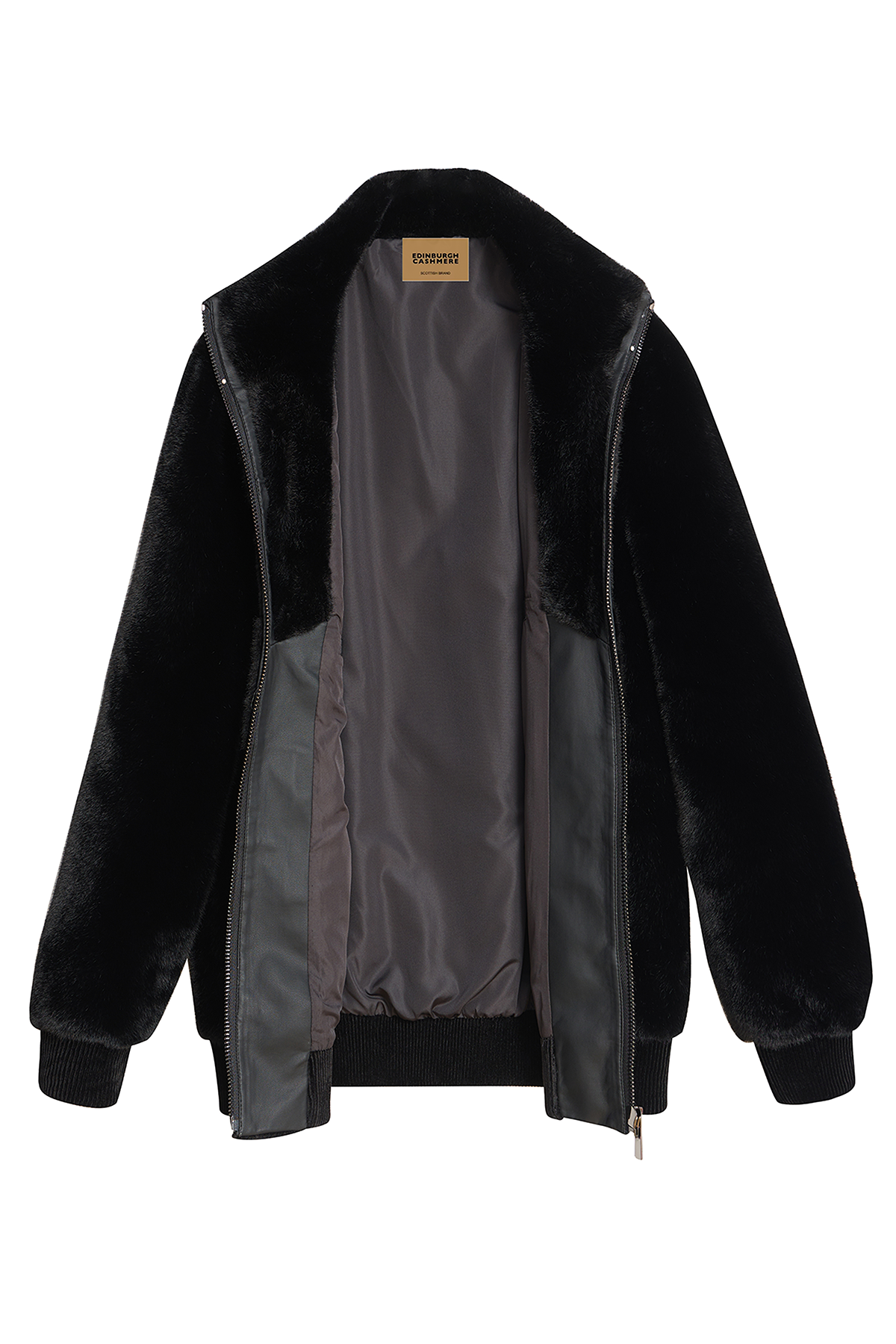 Men's Fur Jacket Exclusive Design - Black