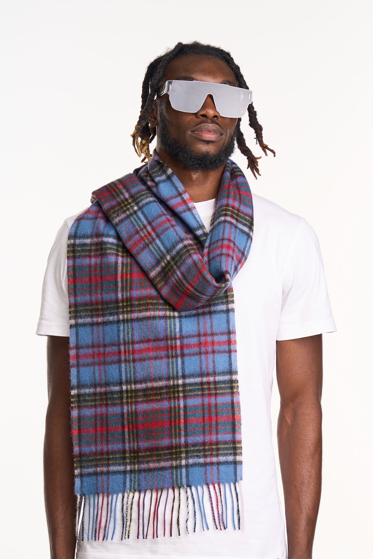 100% Pure Cashmere Scarf Design Anderson Tartan - Big Size