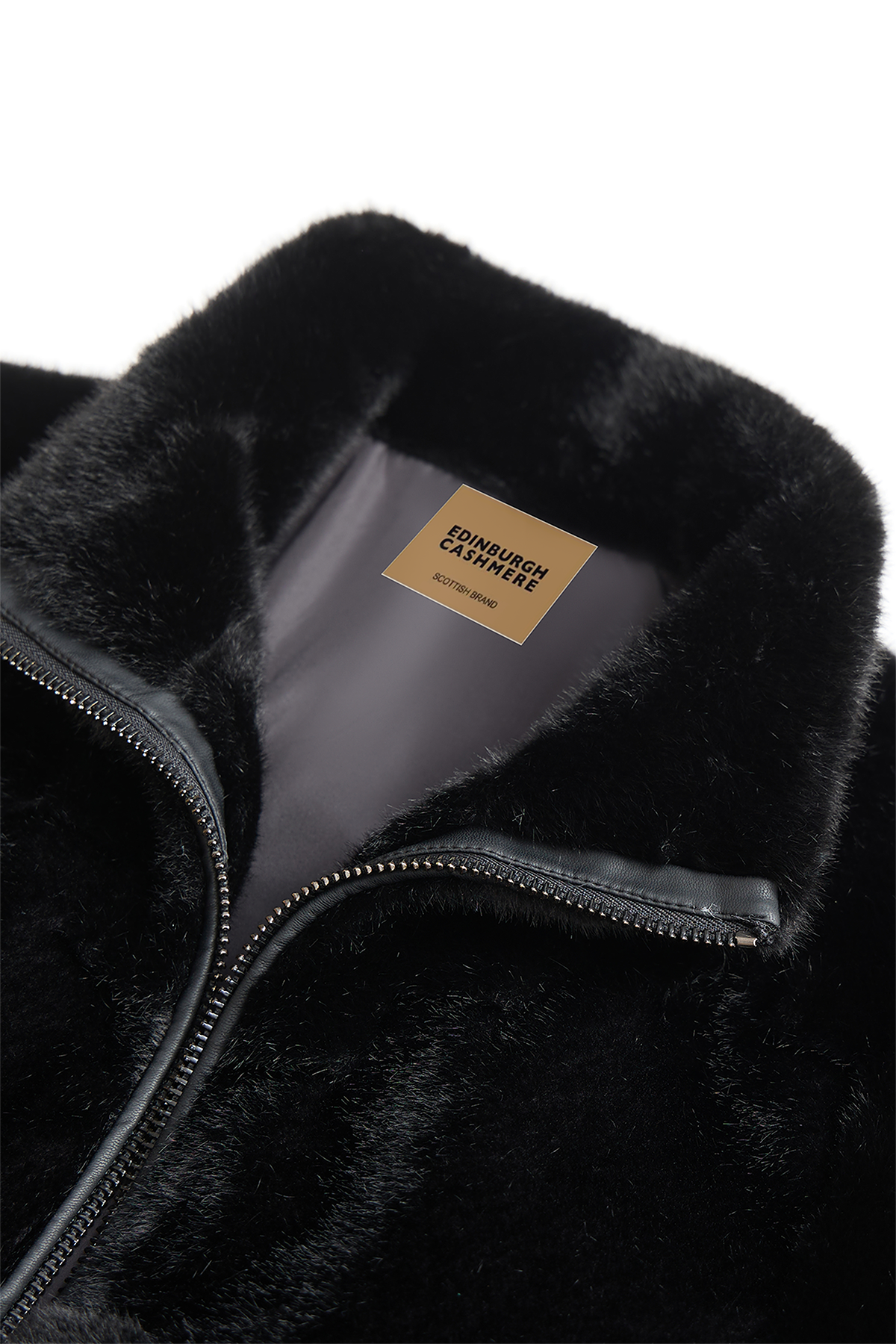 Men's Fur Jacket Exclusive Design - Black