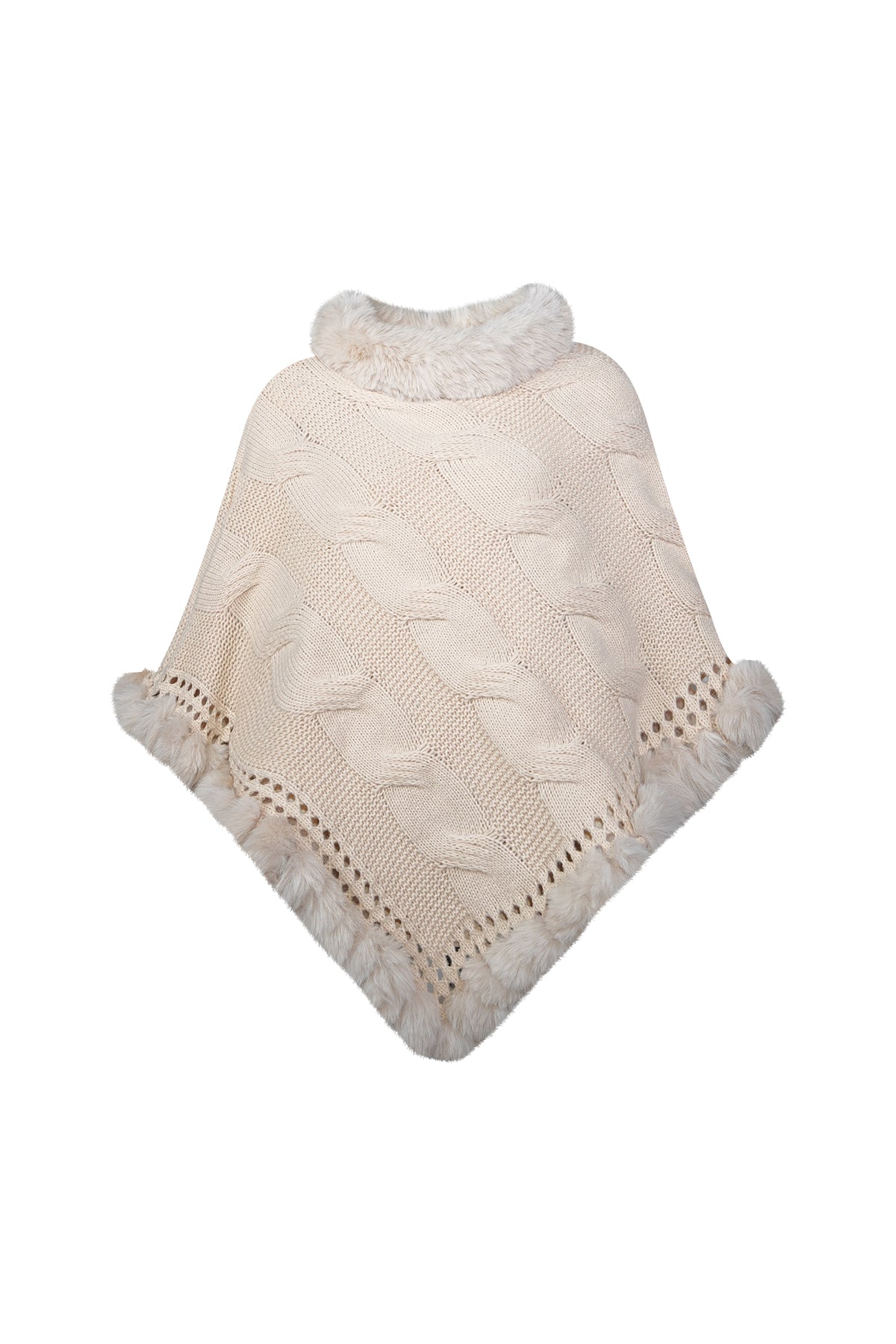 Women's Poncho Exclusive Design - White