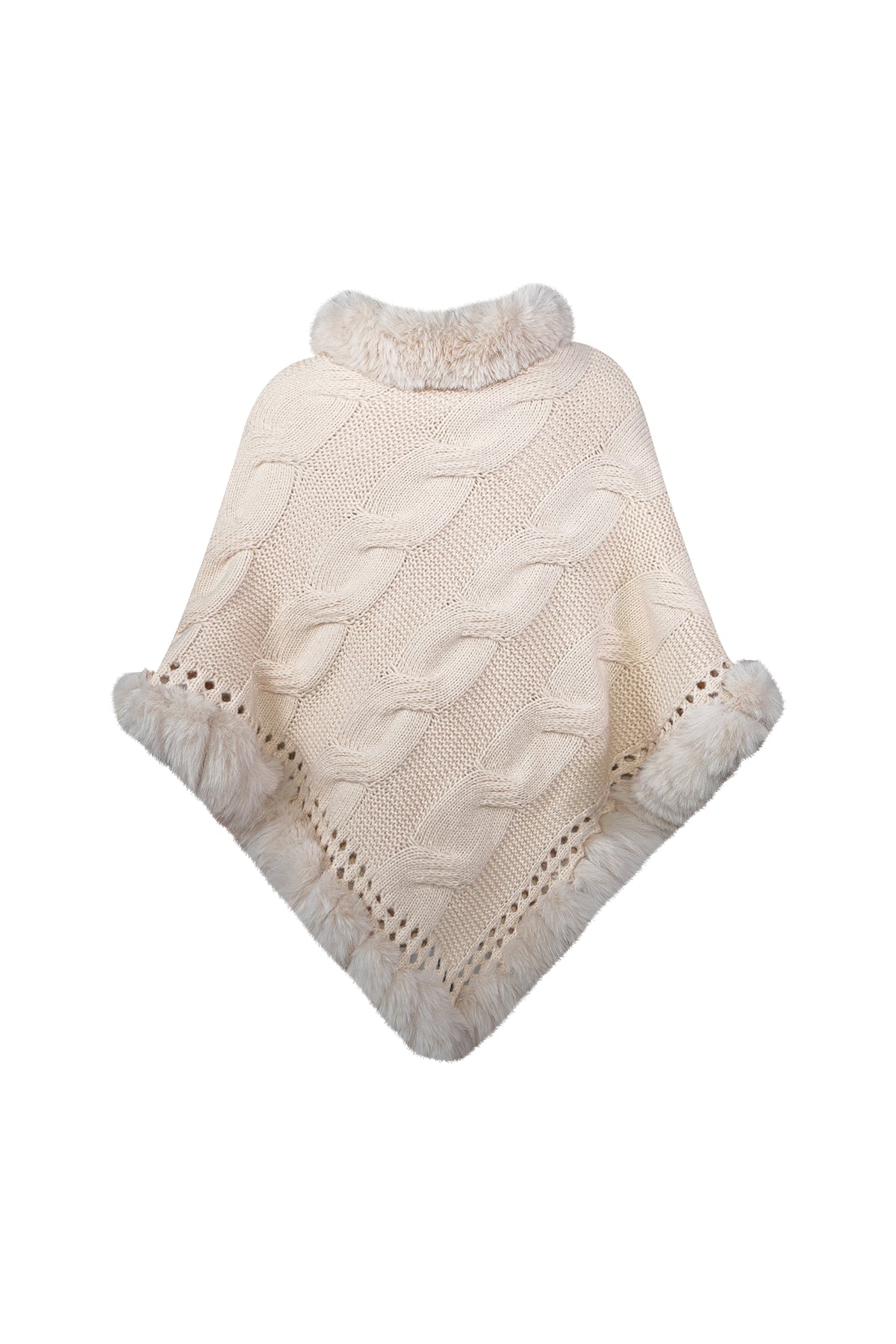 Women's Poncho Exclusive Design - White