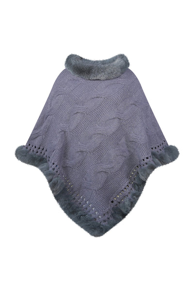 Women's Poncho Exclusive Design - Grey