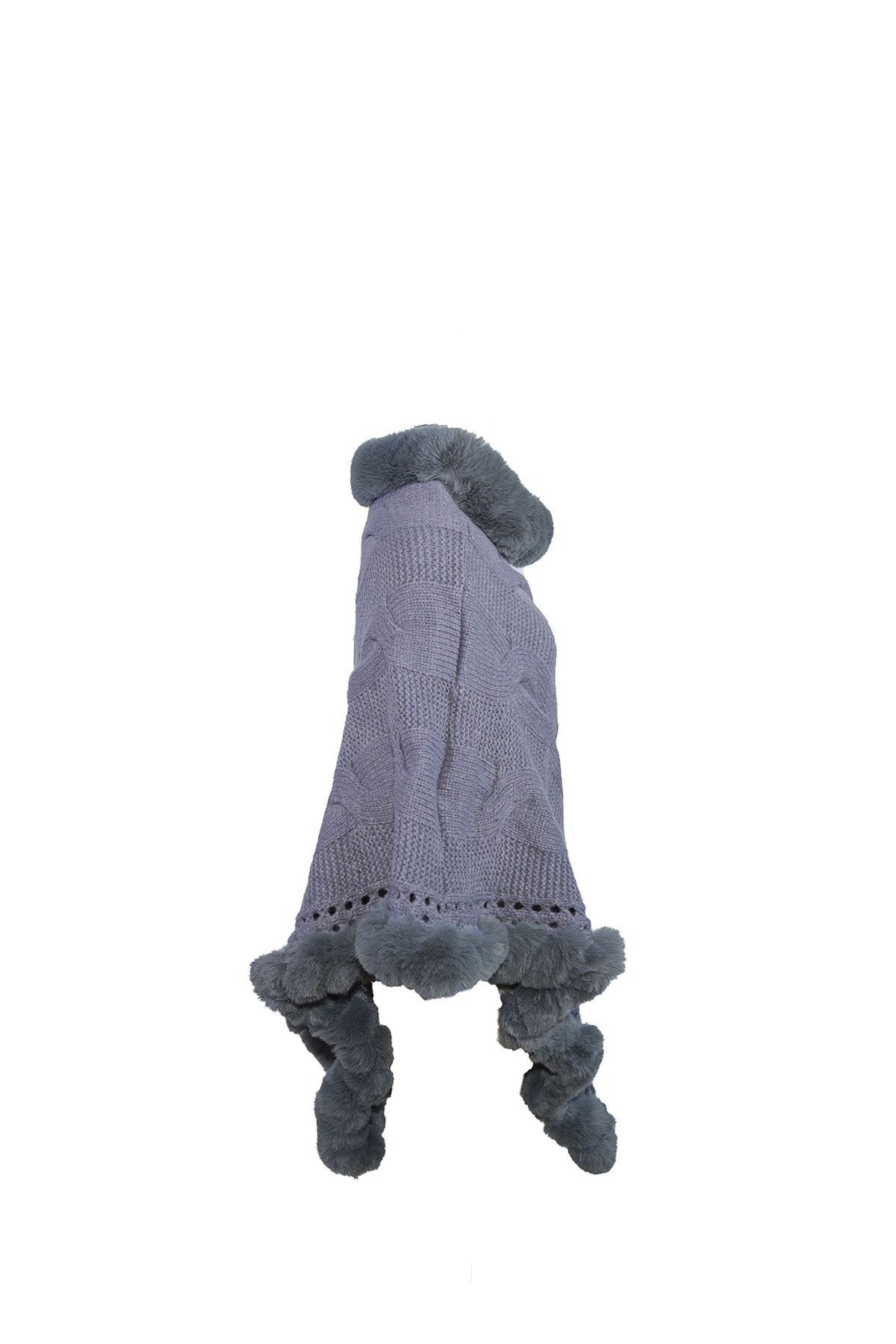 Women's Poncho Exclusive Design - Grey