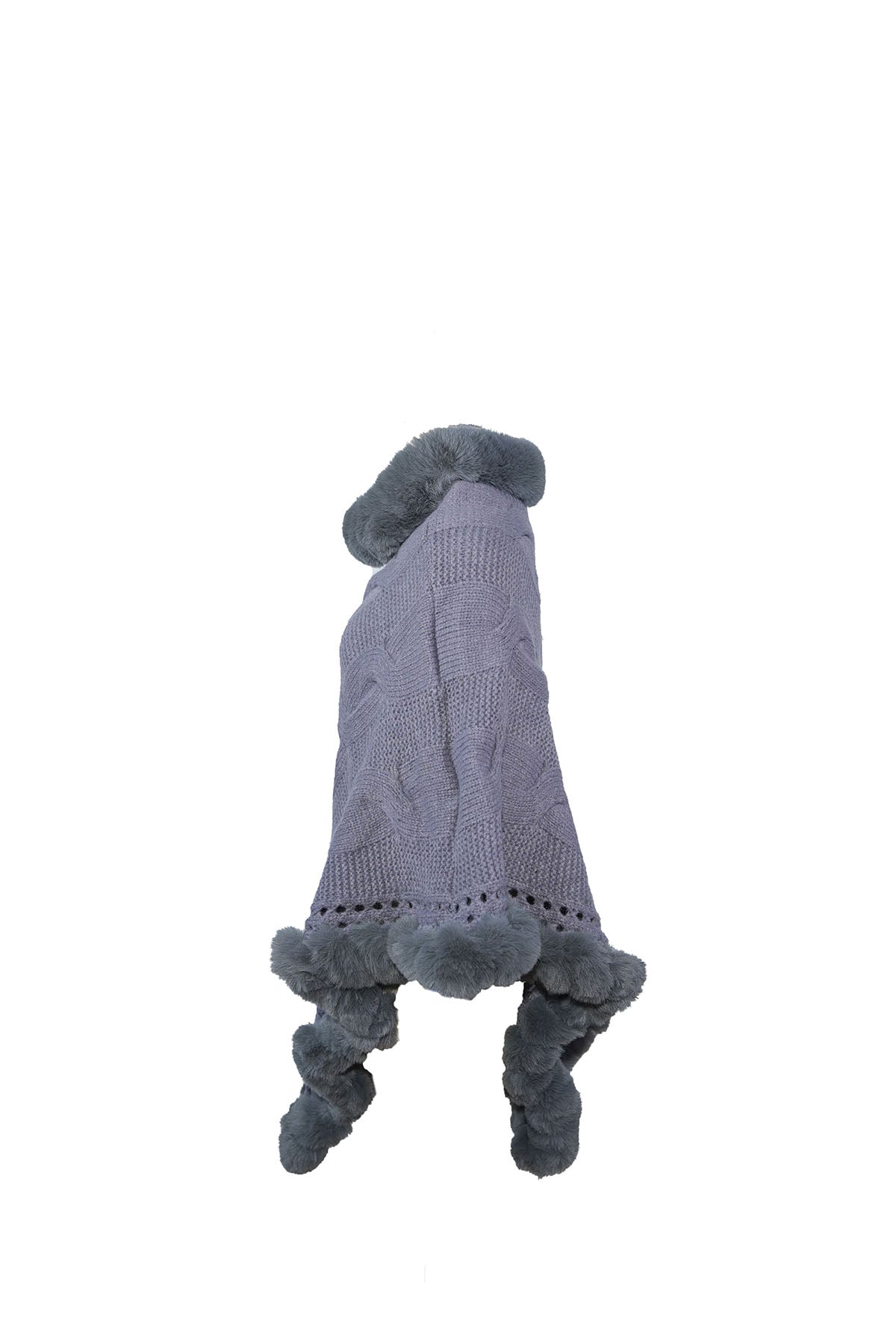 Women's Poncho Exclusive Design - Grey