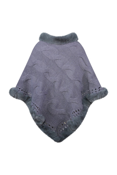 Women's Poncho Exclusive Design - Grey