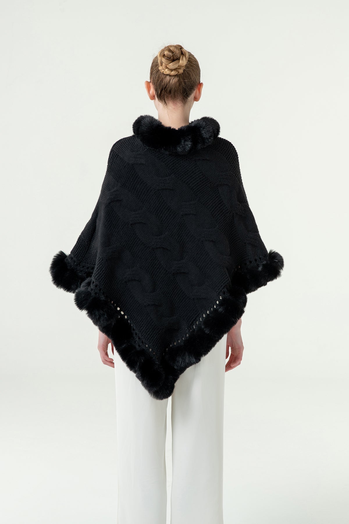 Women's Poncho Exclusive Design - Black