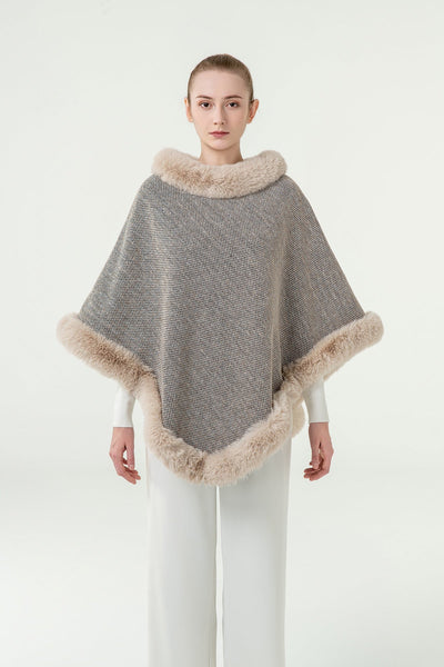 Women's Poncho Exclusive Design - Grey