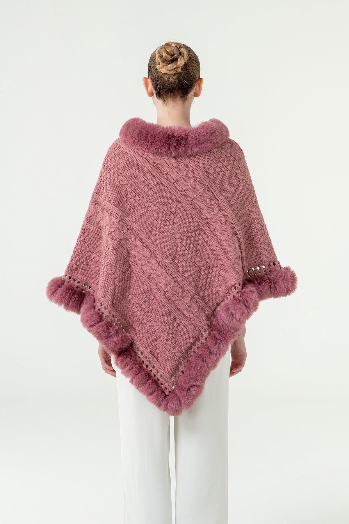 Women's Poncho Exclusive Design - Pink