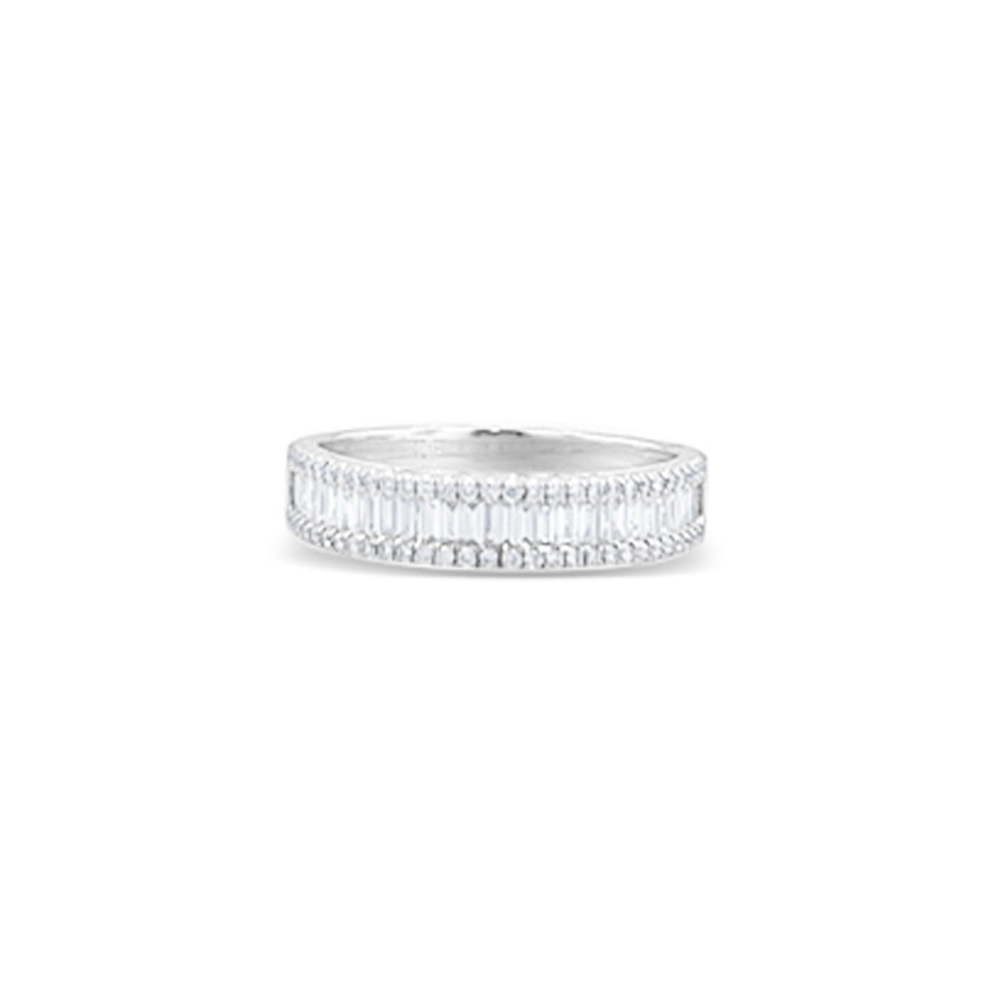 Lucchi 18k White Gold with Diamond and Buggets - Ring Style 16 (Size 15)