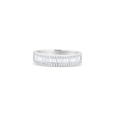 Lucchi 18k White Gold with Diamond and Buggets - Ring Style 16 (Size 15)