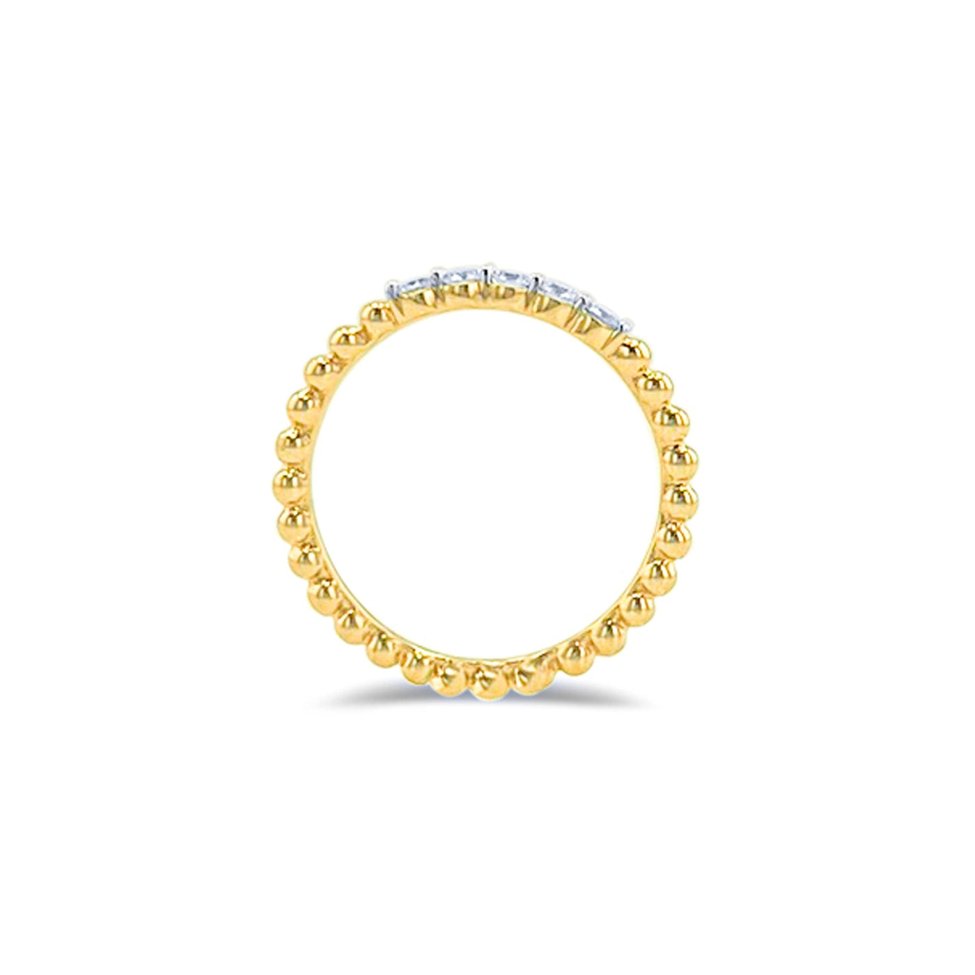 Lucchi 18k White and Yellow Gold with Diamond - Ring Style 19 (Size 15)