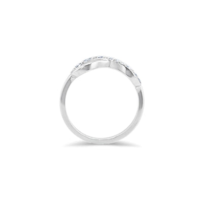 Lucchi 18k White Gold with Diamond - Ring Style 39 (Size 14)