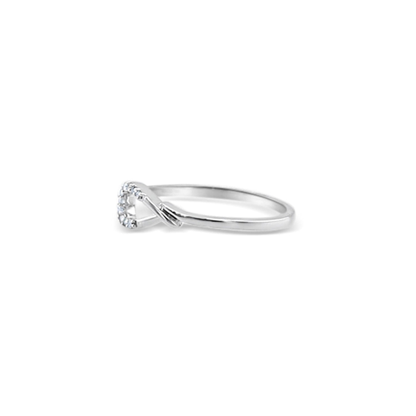 Lucchi 18k White Gold with Diamond - Ring Style 32 (Size 14)