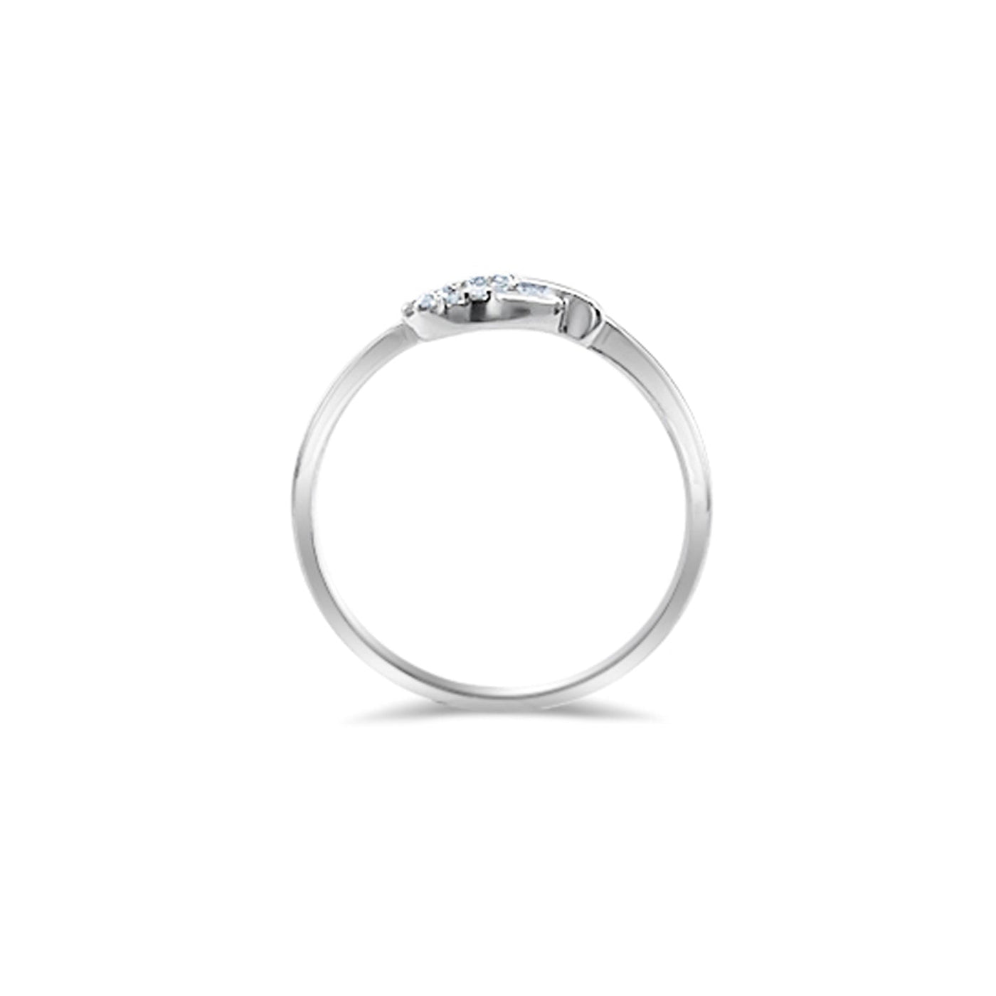 Lucchi 18k White Gold with Diamond - Ring Style 32 (Size 14)