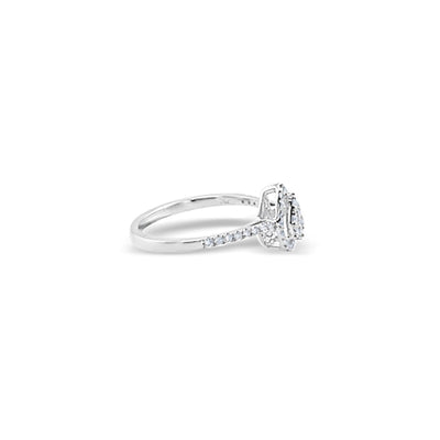 Lucchi 18k White Gold with Diamond - Ring Style 49 (Size 14)