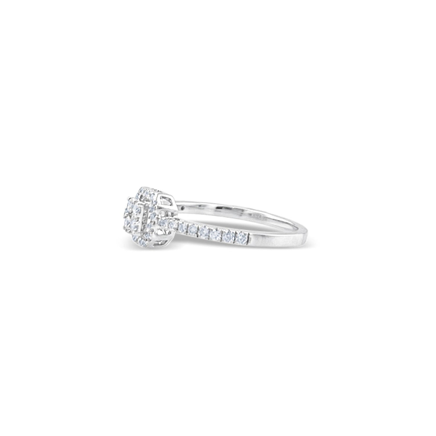 Lucchi 18k White Gold with Diamond - Ring Style 48 (Size 14)