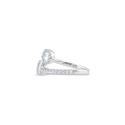 Lucchi 18k White Gold with Diamond and Buggets - Ring Style 17 (Size 15)