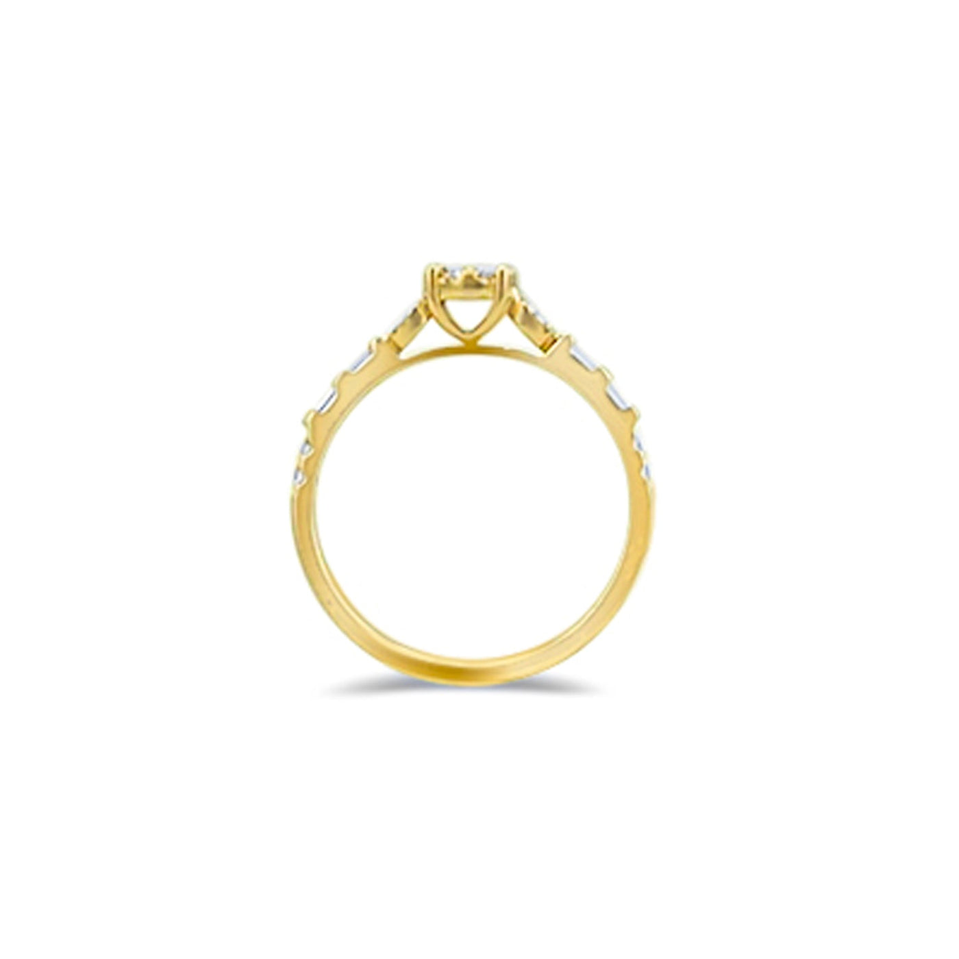 Lucchi 18k White & Yellow Gold with Diamond - Ring Style 57 (Size 14)