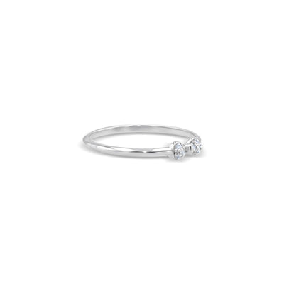 Lucchi 18k White Gold with Diamond - Ring Style 44 (Size 14)