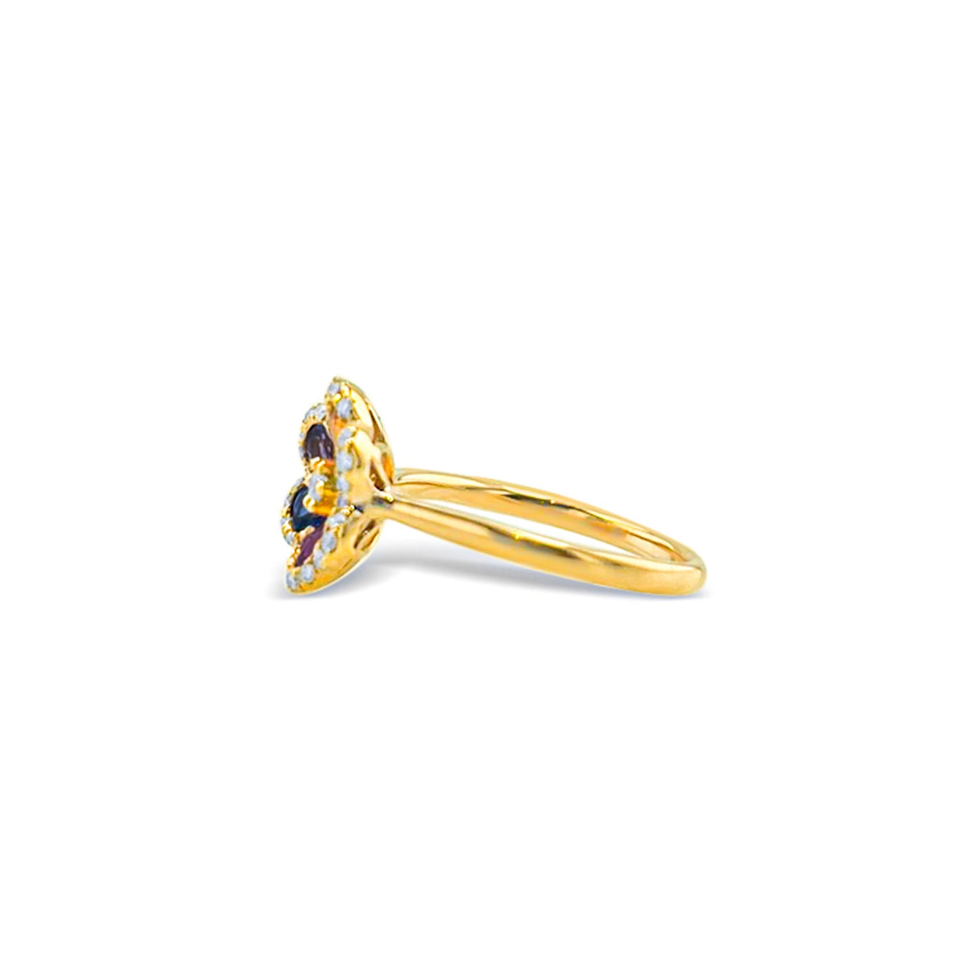 Lucchi 18k White and Yellow Gold with Diamond - Ring Style 30 (Size 13)