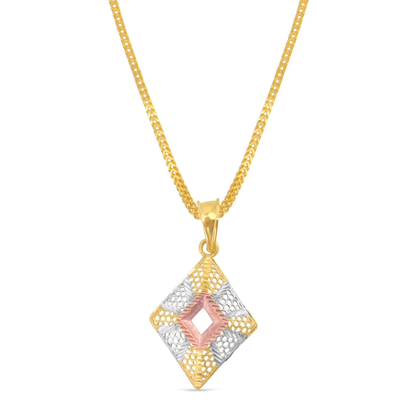 Lucchi 22k Yellow, White & Rose Gold - Pendant Style 20