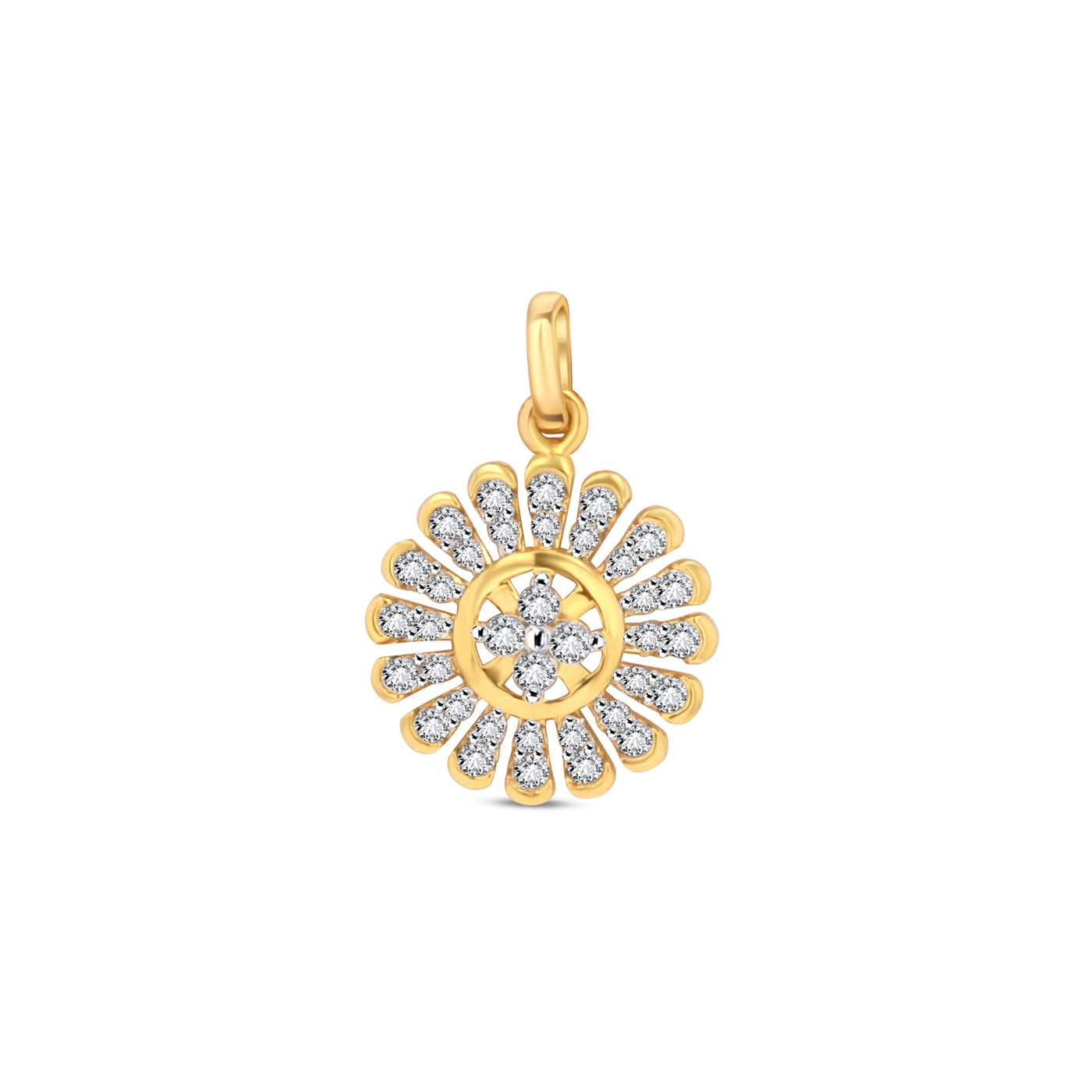 Lucchi 18k Yellow-Gold with Diamonds - Pendant Style 2